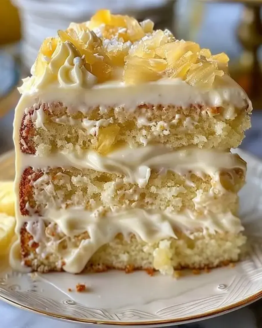 White Chocolate Pineapple Heaven Cake