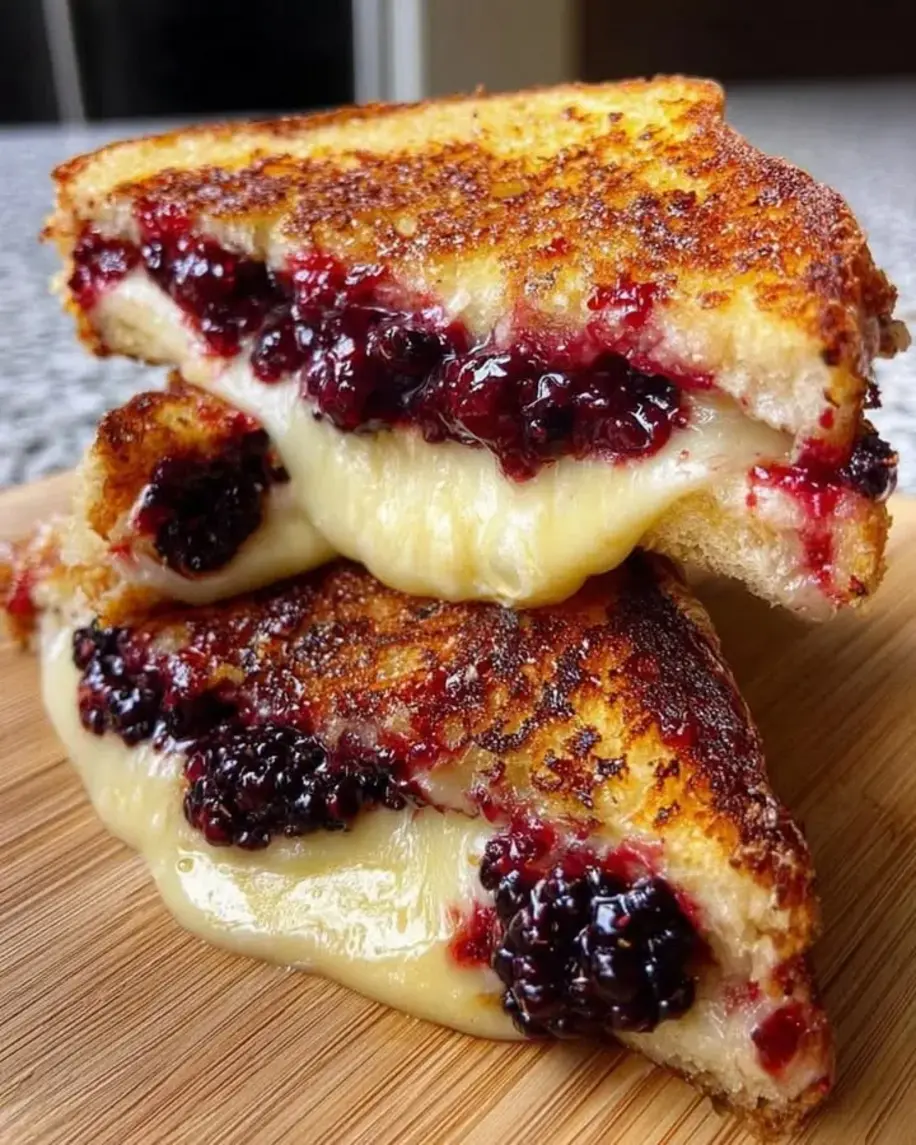 Brie Blackberry Jam Grilled Cheese