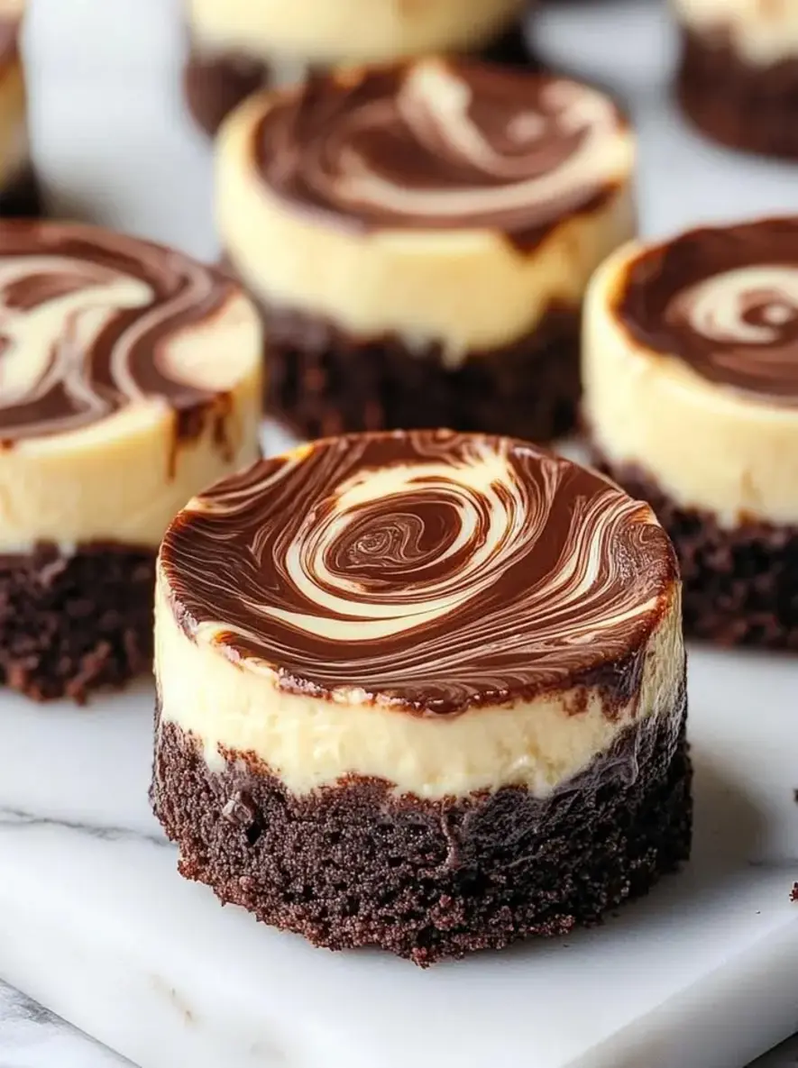 Irresistible Marble Swirl Brownie Bottom Cheesecakes