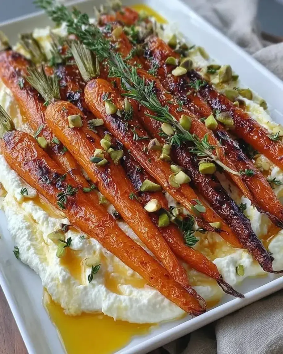 Roasted Carrots with Whipped Ricotta and Hot Honey