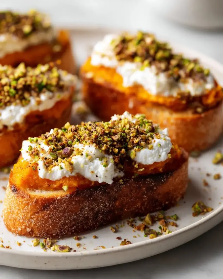 Sweet Potato & Goat Cheese Crostini