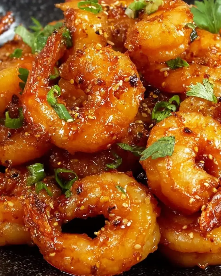 Crispy honey-glazed shrimp served in a bowl ready to be eaten