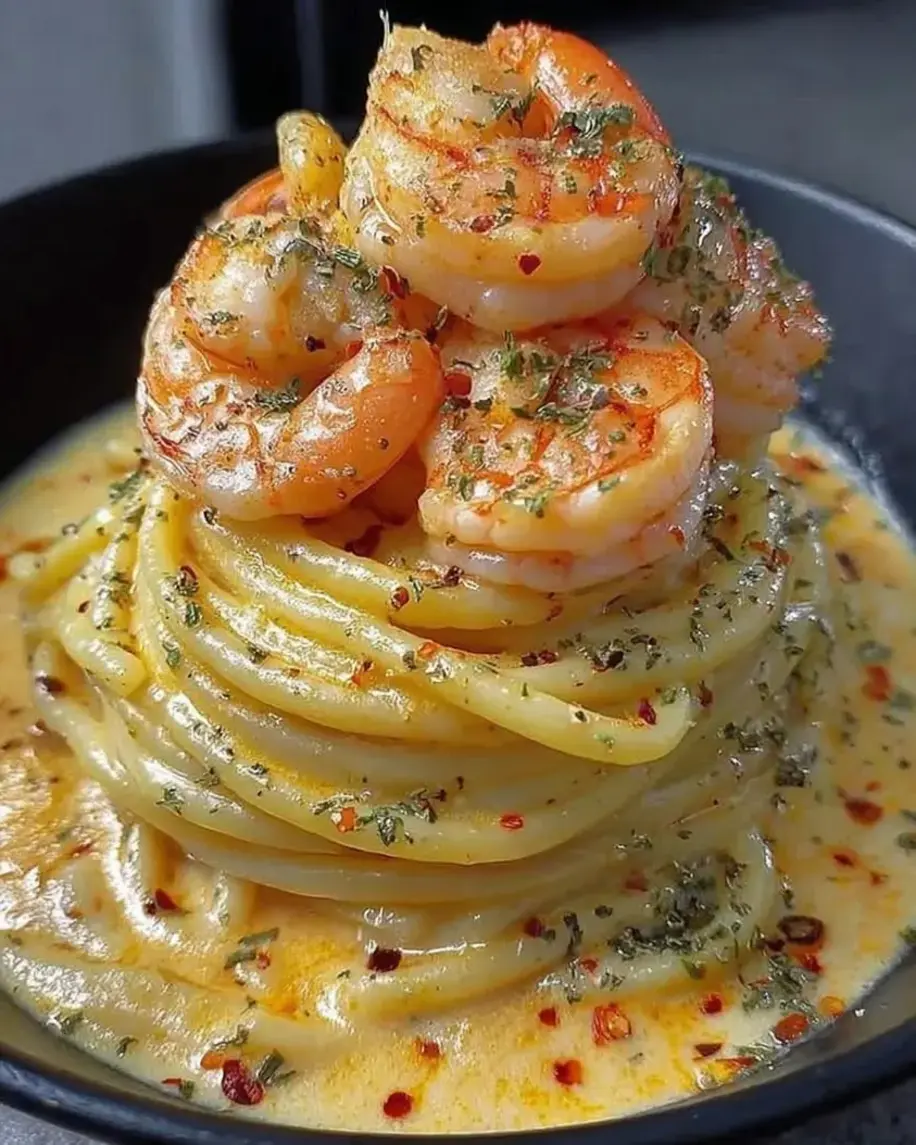 Creamy Shrimp Linguine Dish