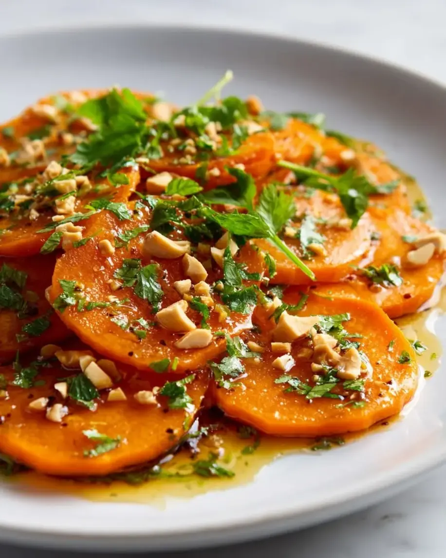 Sweet Potato Crudo with Black Garlic Lime Vinaigrette