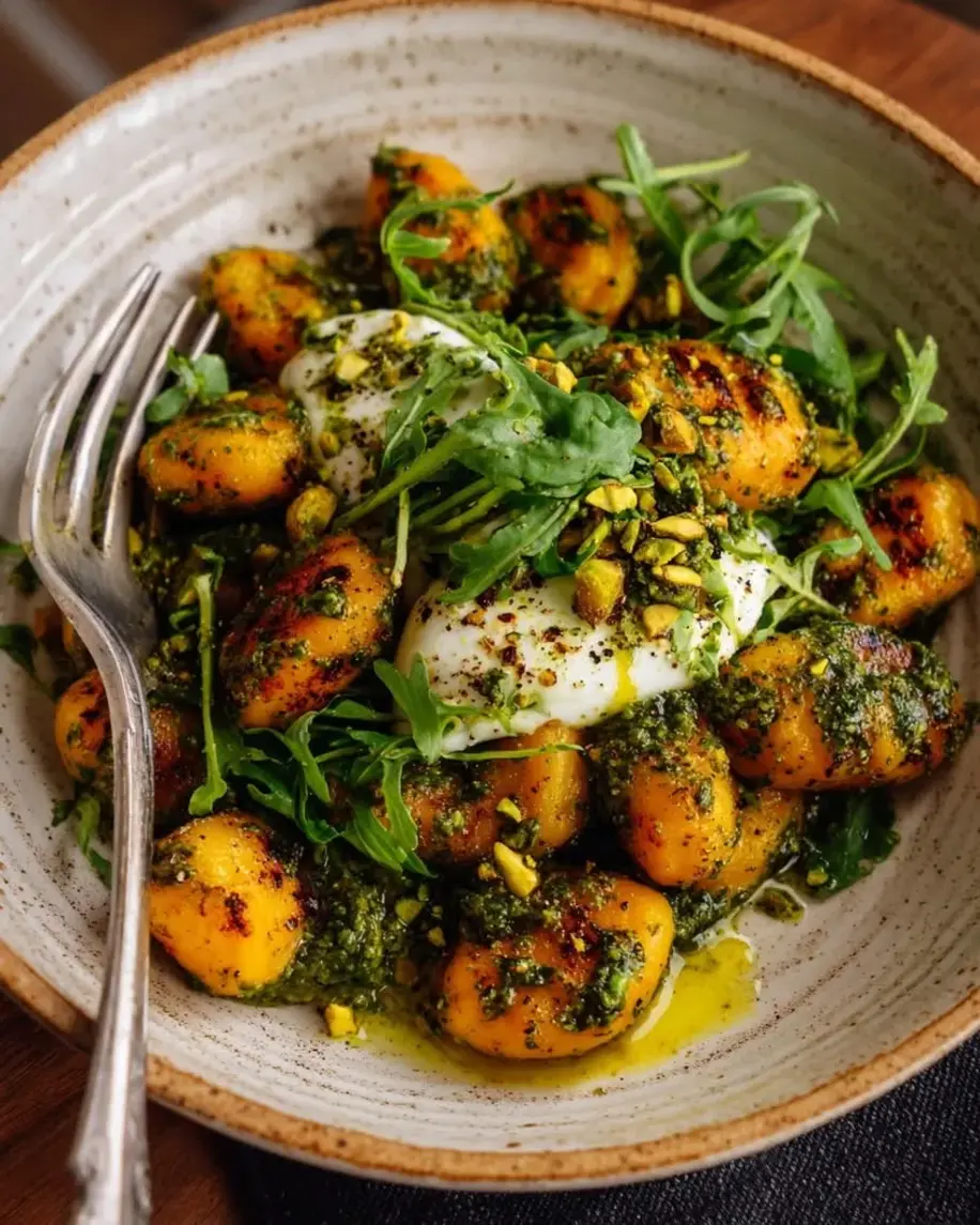 Homemade sweet potato gnocchi in a sage butter sauce