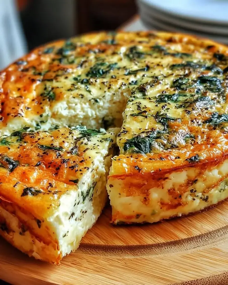 Deliciously Easy Cottage Cheese & Spinach Crustless Quiche Recipe ingredients laid out.