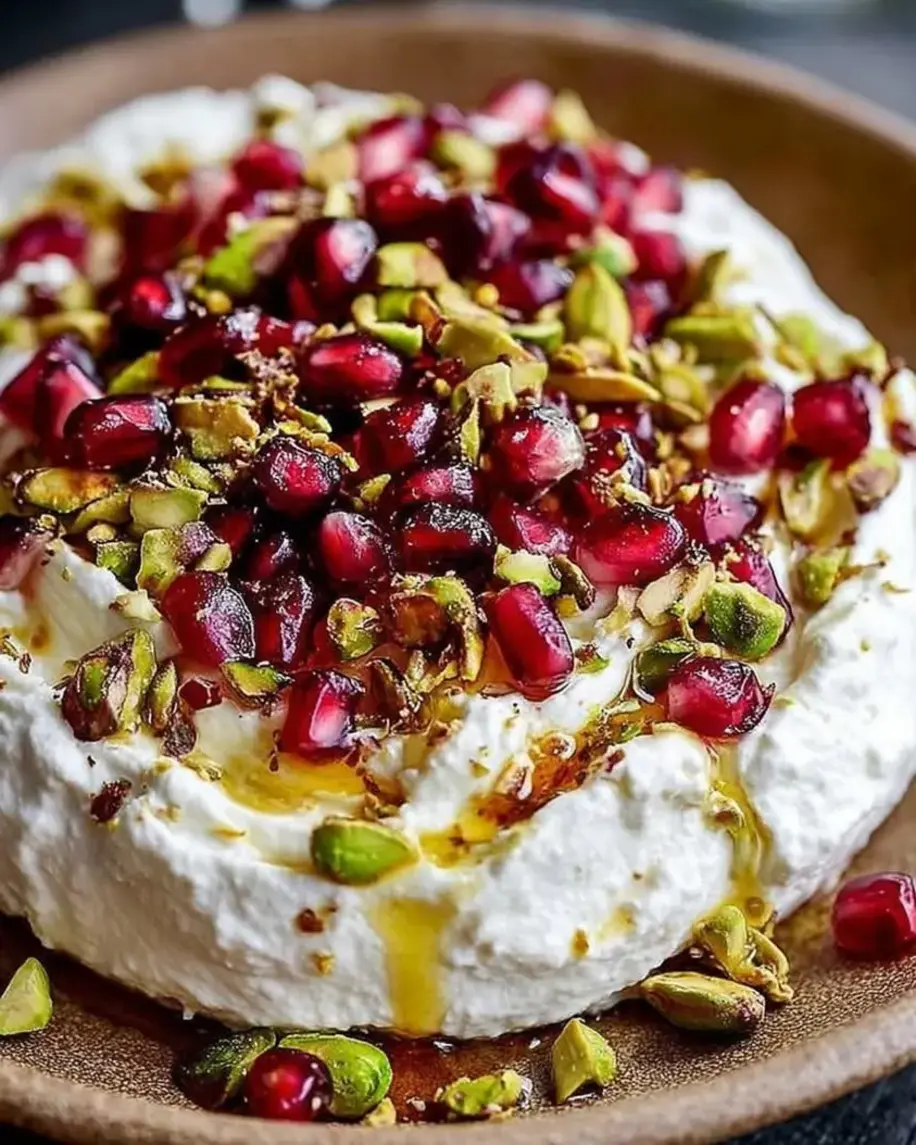 Pomegranate Pistachio Whipped Feta Appetizer