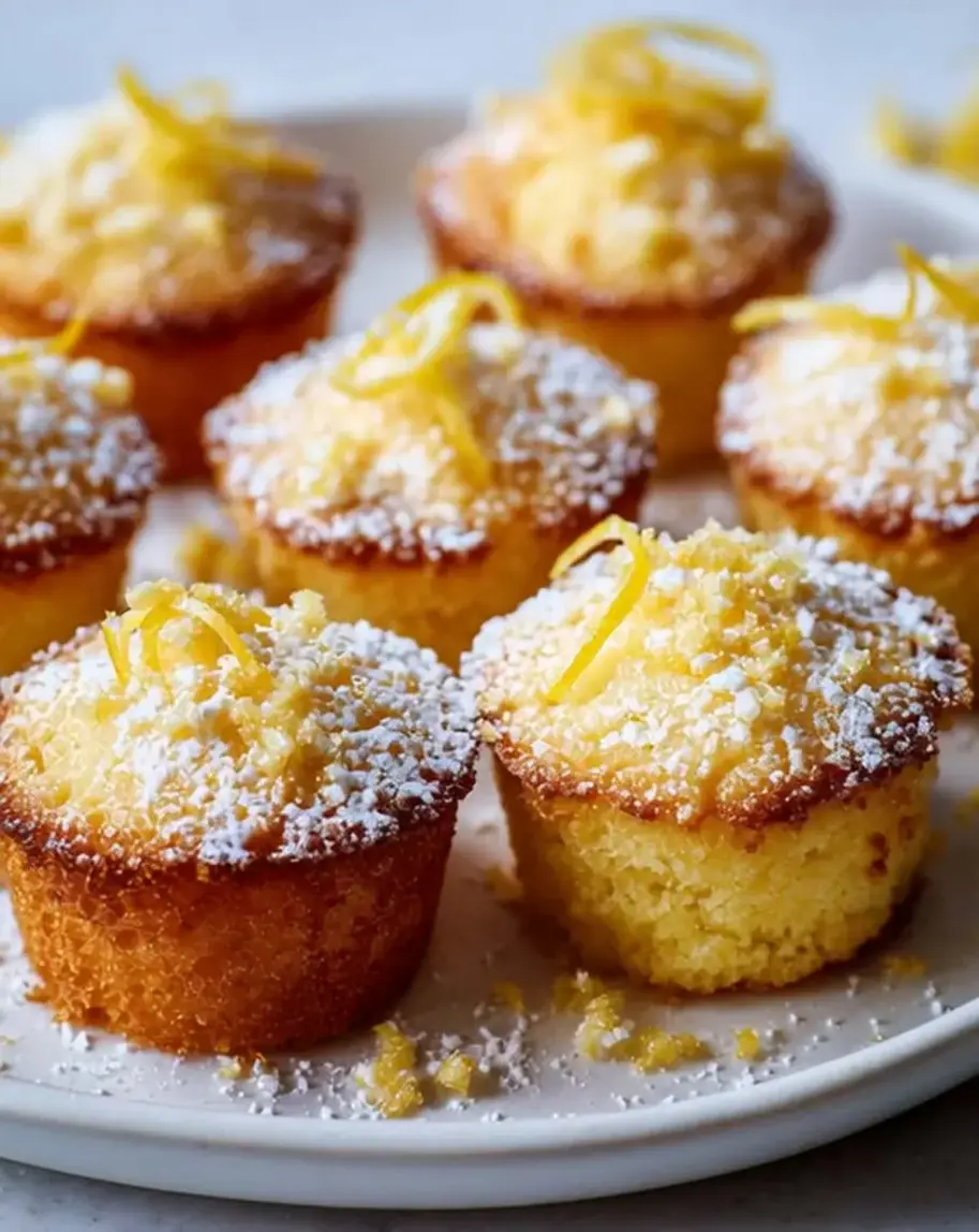 Bowl of mini ricotta lemon olive oil cakes