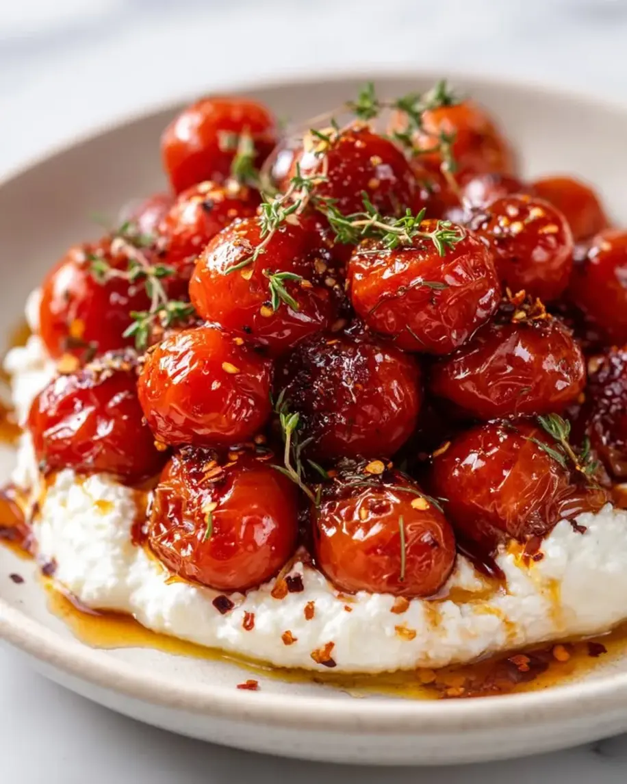 Sweet-Heat Cherry Tomatoes with Whipped Feta