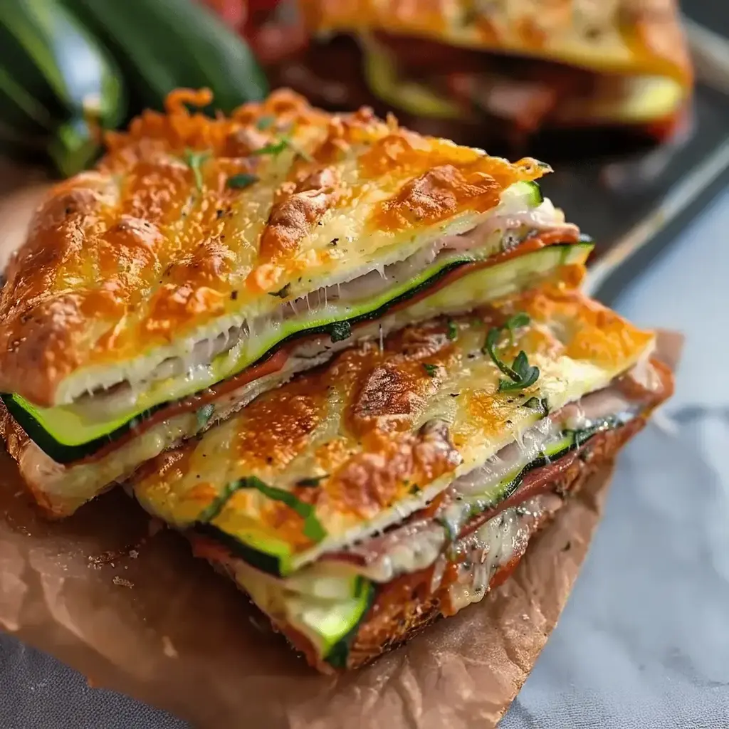 Zucchini Breadwich assembled with delicious fillings