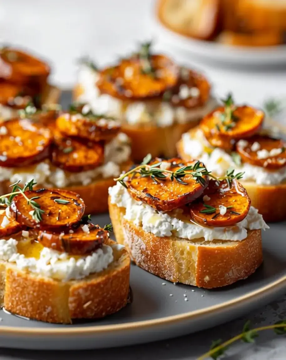 Sweet potato slices roasted and ready for topping