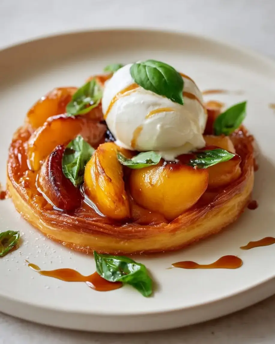 Warm-Caramel Peach Tatin